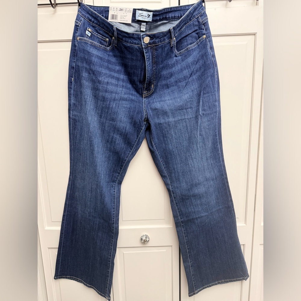 Seven7 Dark Blue Flare Jeans